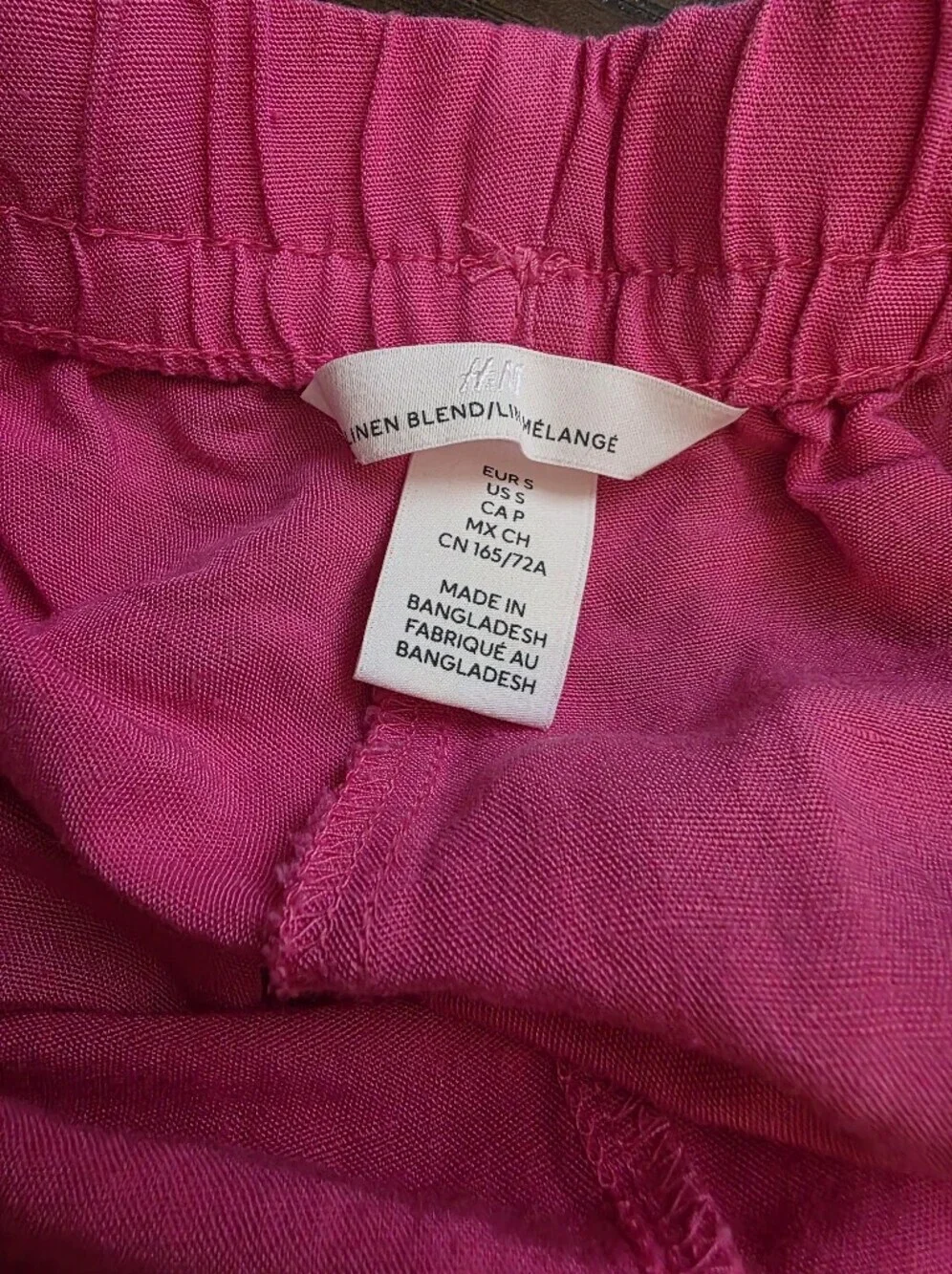 H&M Hot Magenta Linen-Blend Pants